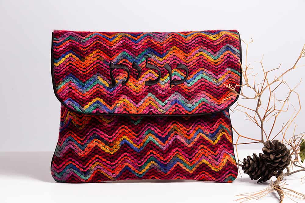 תיק טלית יוקרתי עם סגירת קלאפה דגם ועשית בדי עצי שיטים | ביתן המלכים