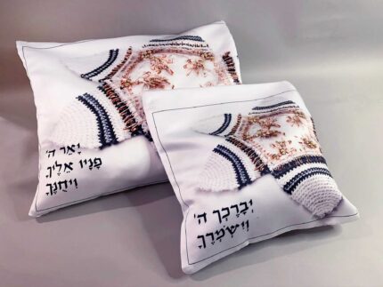 סט תיקים לטלית ותפילין דגם ברכת הכהנים - עיצוב מקורי ומיוחד | ביתן המלכים