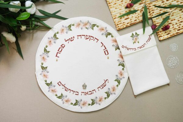 כיסוי מצה מהודר וחגיגי דגם לשנה הבאה בירושלים הבנויה - תמונה ראשית - כיסויי מצה מעוצבים לפסח | ביתן המלכים