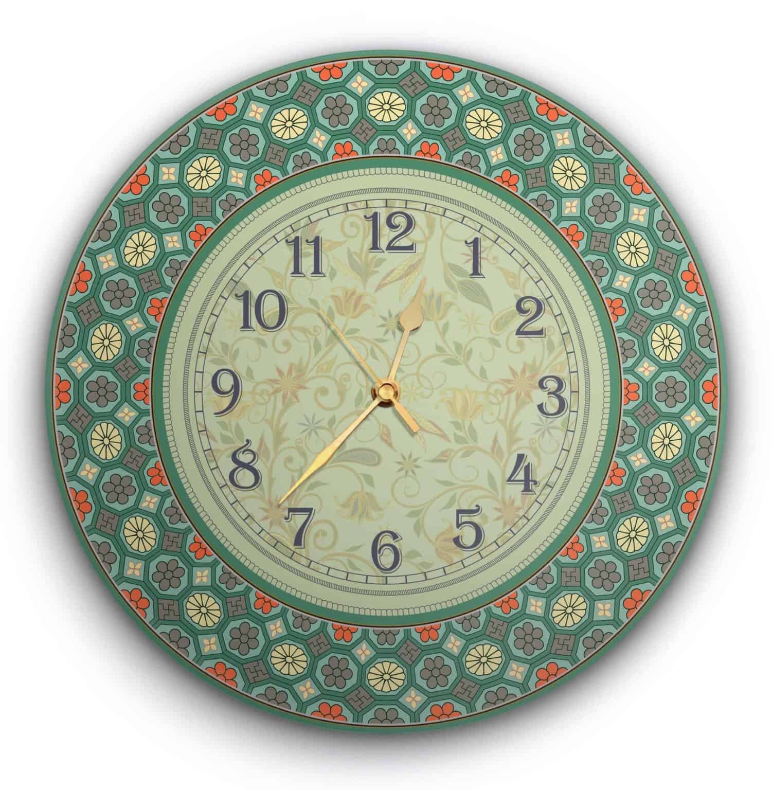 שעון קיר מעוצב לסלון  מזכוכית דגם 2023 | ביתן המלכים