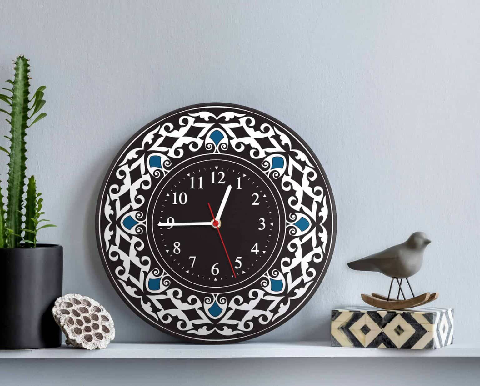 שעון קיר מעוצב לסלון  דגם 2025 | שעוני קיר מעוצבים לבית | ביתן המלכים