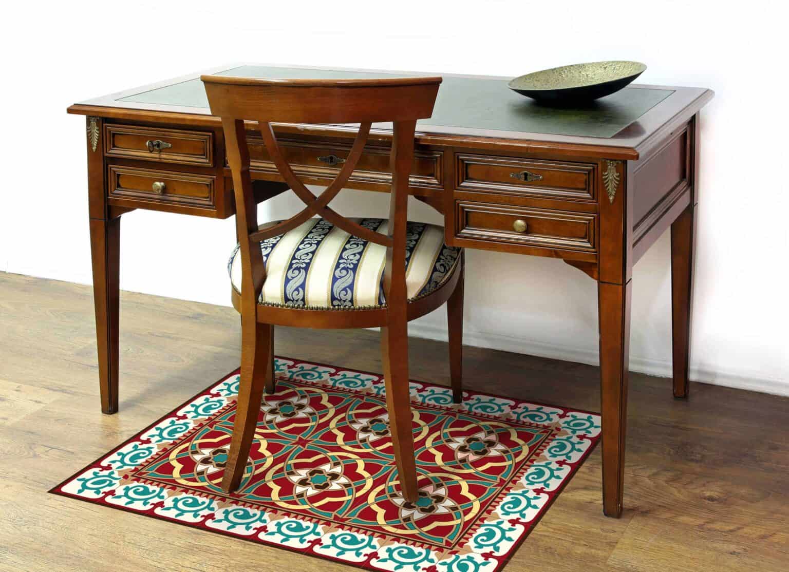 שטיח PVC מעוצב לבית בגווני אדום | ביתן המלכים