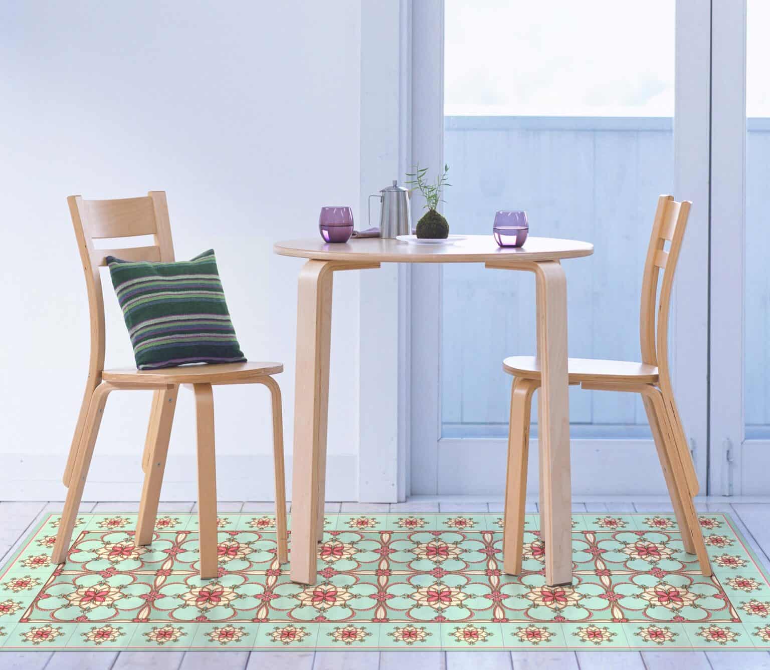 שטיח PVC איכותי לבית בגווני ירקרק | ביתן המלכים