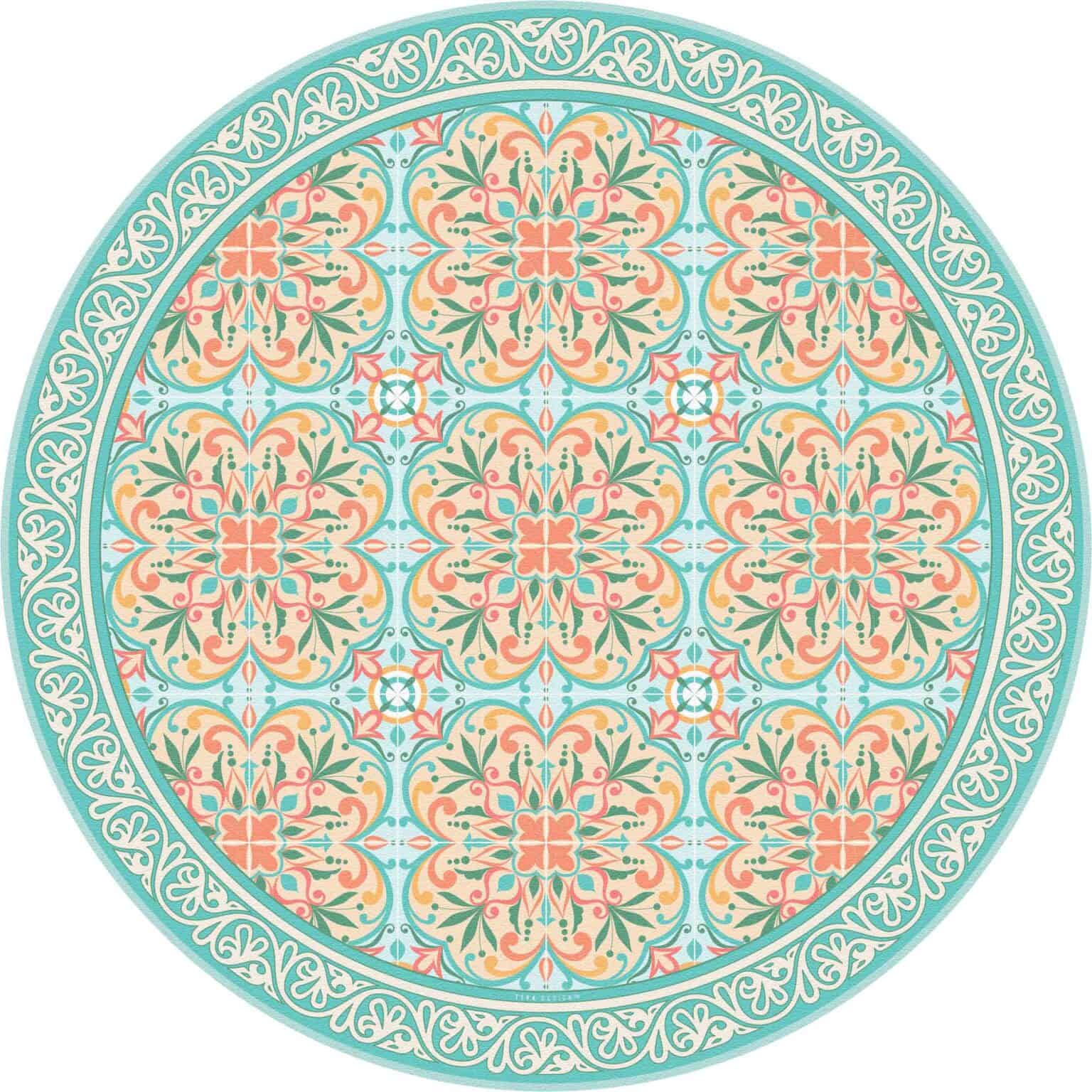 פלייסמנטים מעוצבים עגולים דגם בוסתן איטלקי 3250 | ביתן המלכים