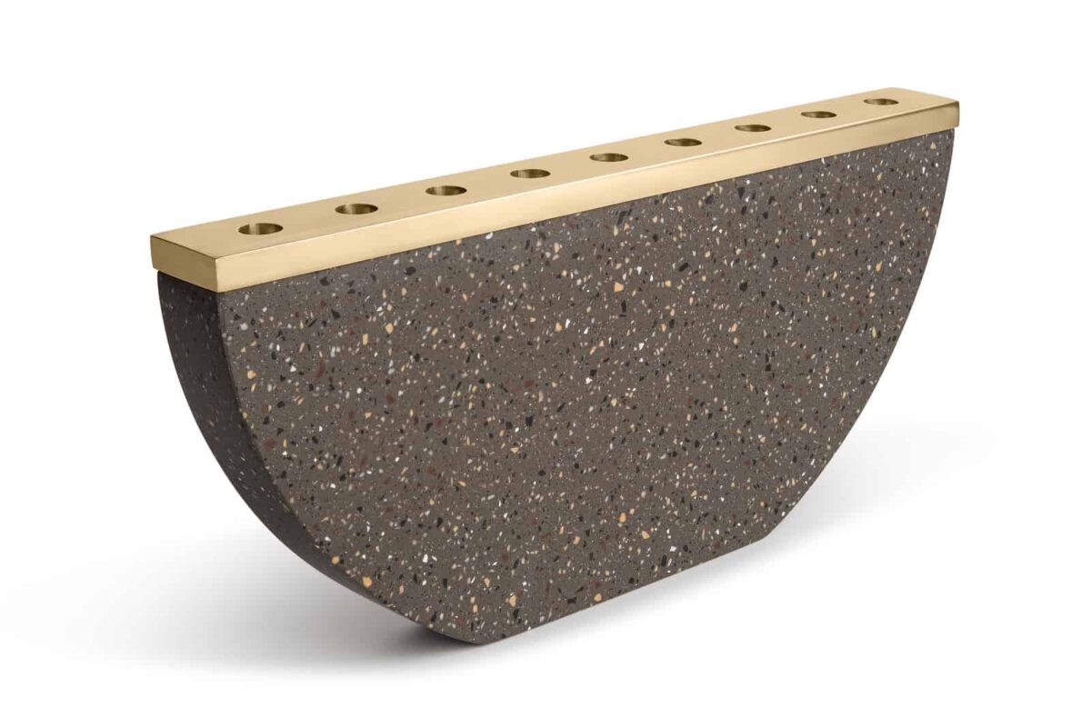חנוכיה יוקרתית מעוצבת מקוריאן Terrazzo | יודאיקה מודרנית | ביתן המלכים