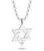 שרשרת מגן דוד בעיצוב מודרני עם יהלום דגם גד
