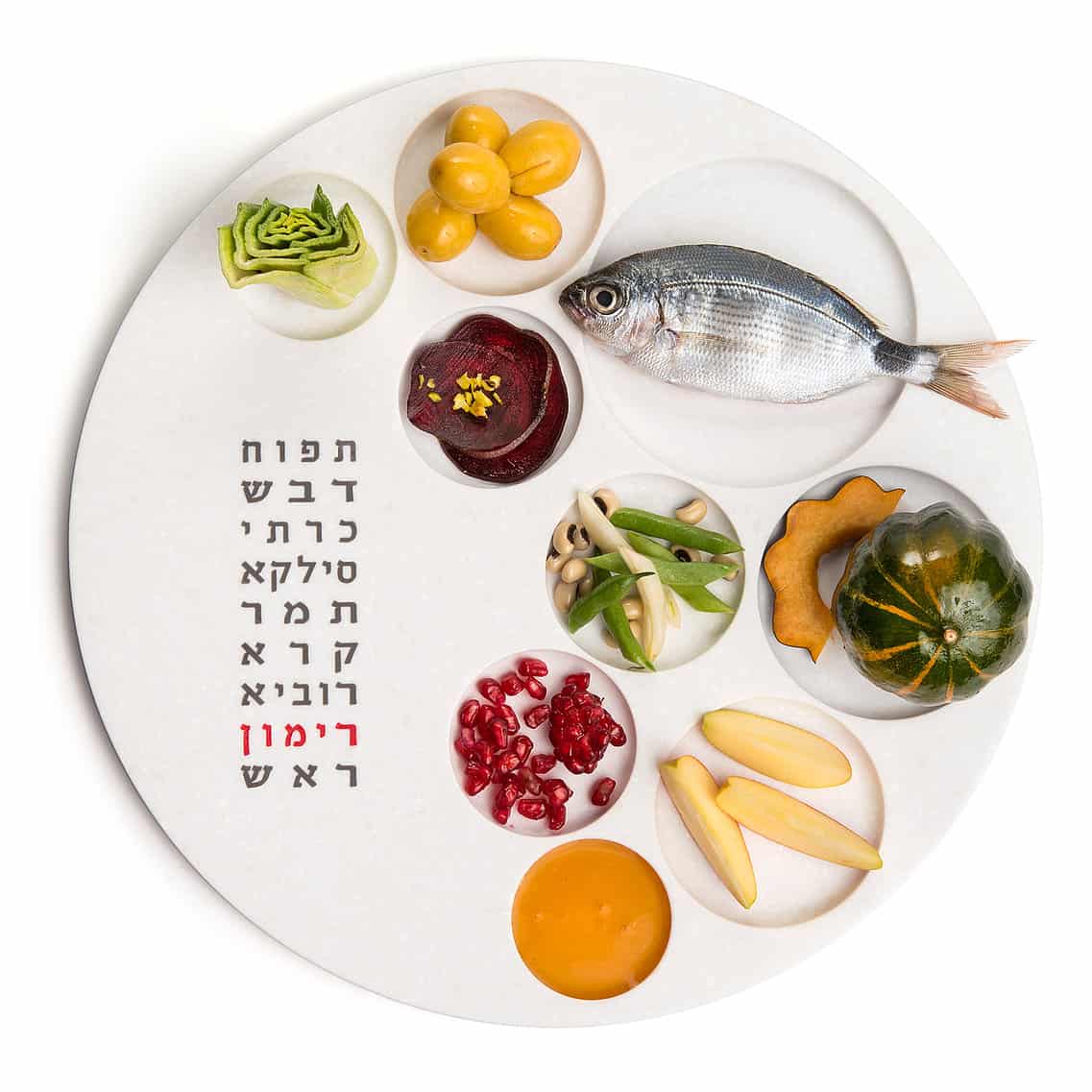 צלחות סדר ראש השנה מעוצבות ומקוריות | ביתן המלכים