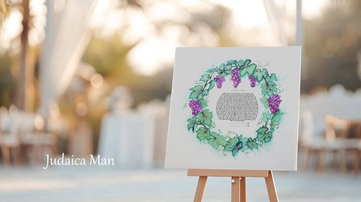 A blank 36 x 24 inch wedding welcome sign displayed on an elegan | ביתן המלכים