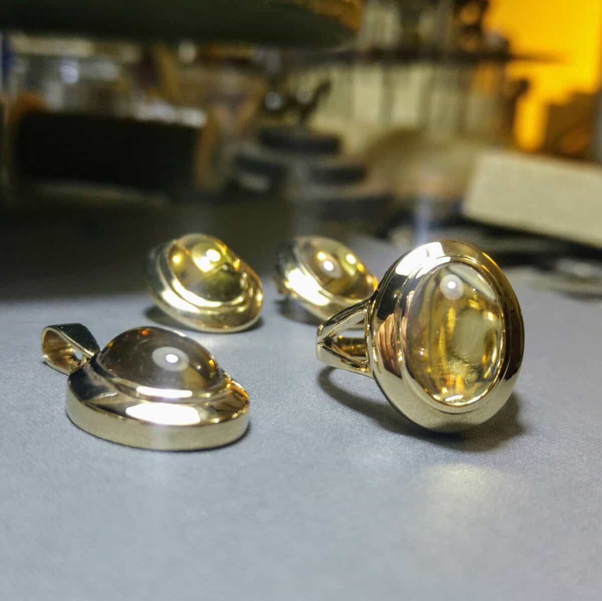 טבעת קוקטייל זהב צהוב 14K עם ציטרין, טבעות קוקטייל זהב, תצוגה מלאה | ביתן המלכים