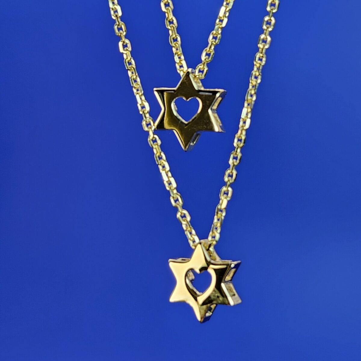 שרשרת מגן דוד קטן זהב 14K - גב התכשיט | ביתן המלכים